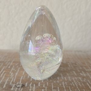 Iridescent Glass Art Sculpture